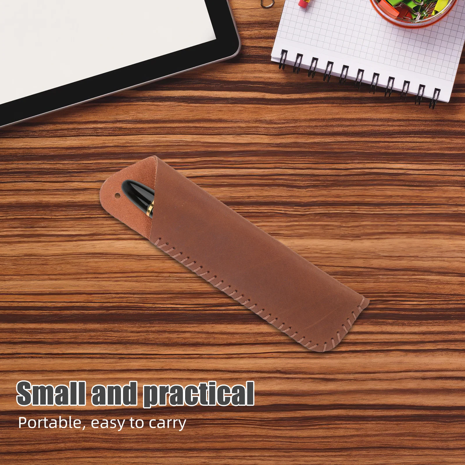 Vintage Doppeltasche, handgefertigt, Brunnenhalter, Schutzhülle für den persönlichen Gebrauch, Tasche mit Doppelstift