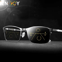 IENJOY Photochromic Reading Glasses Men Progressive Multifocal Presbyopia Anti-blue Light Hyperopia diopters Presbyopia Glass