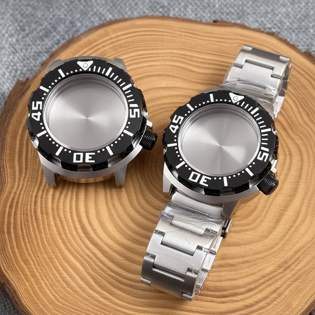 

42mm Stainless Steel 20Bar Monster Watch Case Bracelet 3.8 Screw Crown AR Sapphire Crystal fit NH35A NH36A Automatic Movement