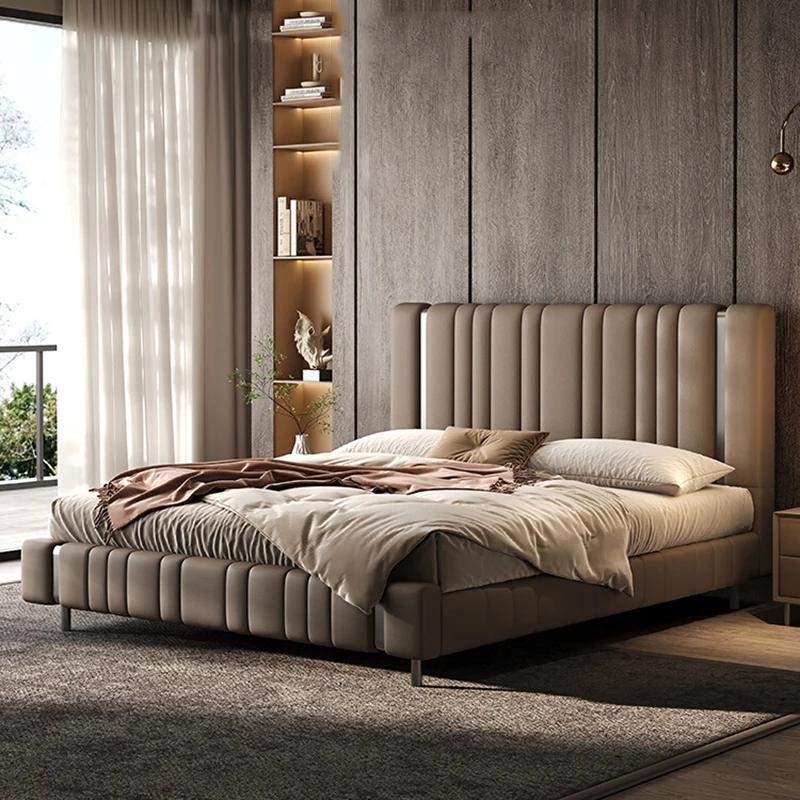 

Modern Leather Massage Bed Design Bedroom Luxury Modern Bed Sofa Queen Double Princess Letto Matrimoniale Lounge Suite Furniture