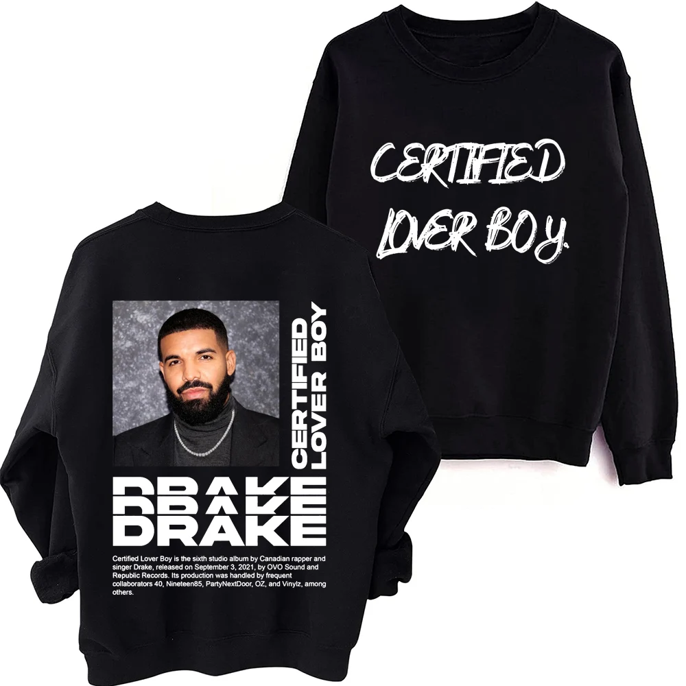 2024 Certified Lover Boy Drake O-Neck Long Sleeve Spring and Autumn Men Clothing  Hoodies Women Regular  Sweatshirts