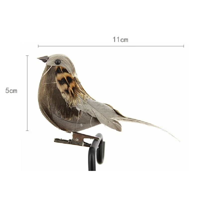 Foam Feather Artificial Birds Vividly Sparrow Garden Emulation Decoration Xmas Tree Robin Home Outdoor Yard Ornaments Randomly - Detail 1