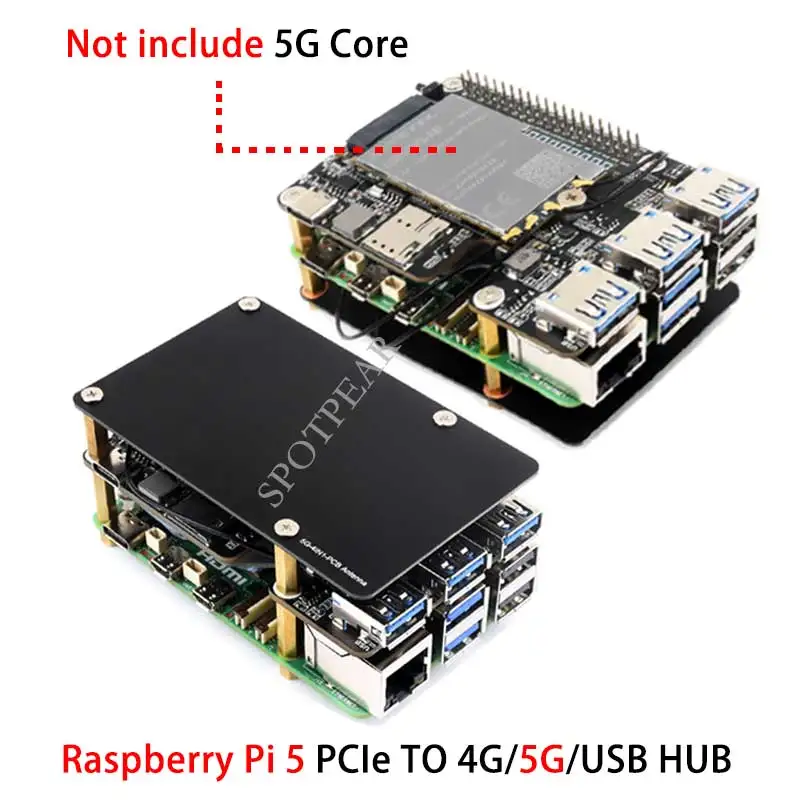 Imagem -06 - Raspberry pi Hub com Cartão Sim Pcie para M.2 4g Módulos 5g Usb 3.1 Gen1 Interface M.2 Key b Módulos Simcom Quectel 4g e 5g