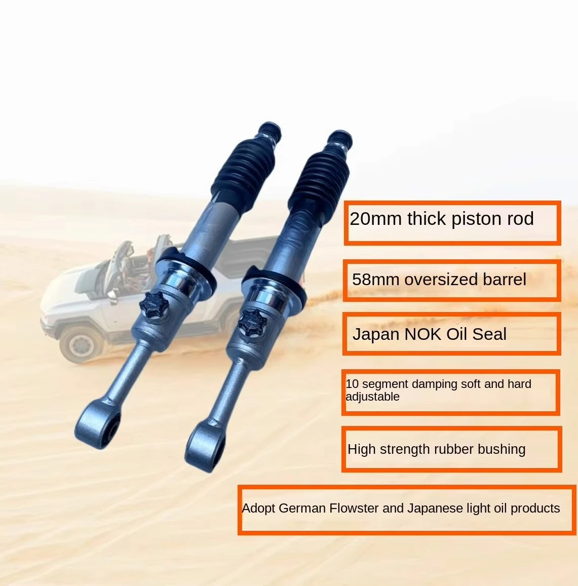 CRAGSMAN 4x4 Off-Road 2-Inch Lift Shock Absorber & Coil Spring Kit for LC120/LC150/FJ Cruiser Chassis Parts 2005-2014 view 5