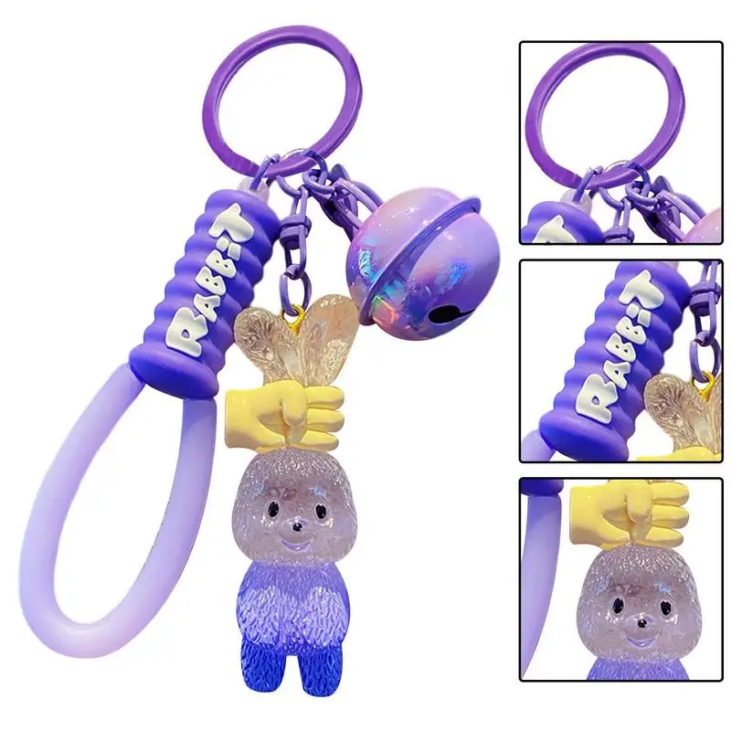 Cute Keychain Creative Shiny Cartoon Keychain Pendant Cute Key Chain Acrylic Translucent For Bags Totes Car Keys Belts