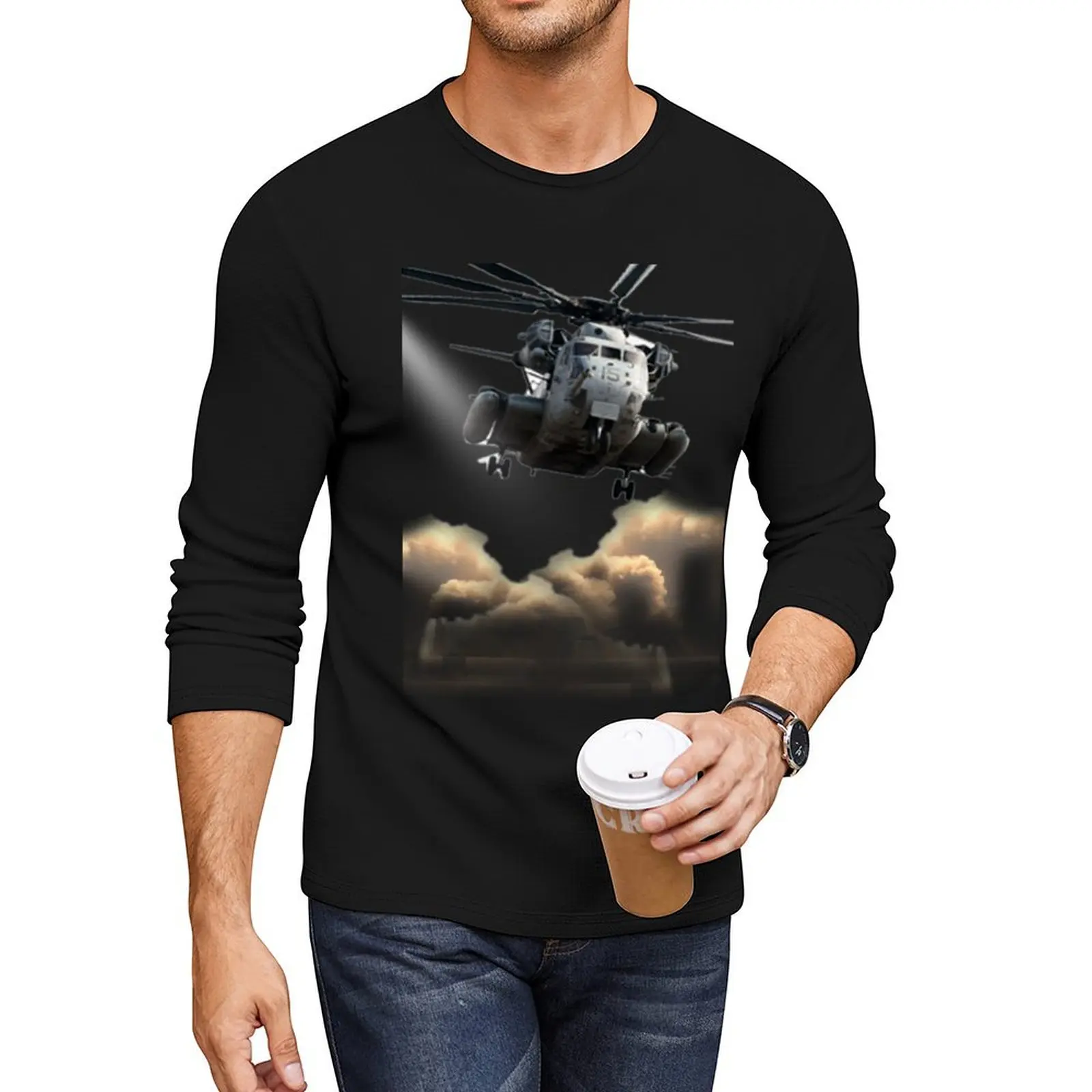 Sikorsky CH-53 Series Helicopter Long T-Shirt boys animal print shirt Aesthetic clothing T-shirt men