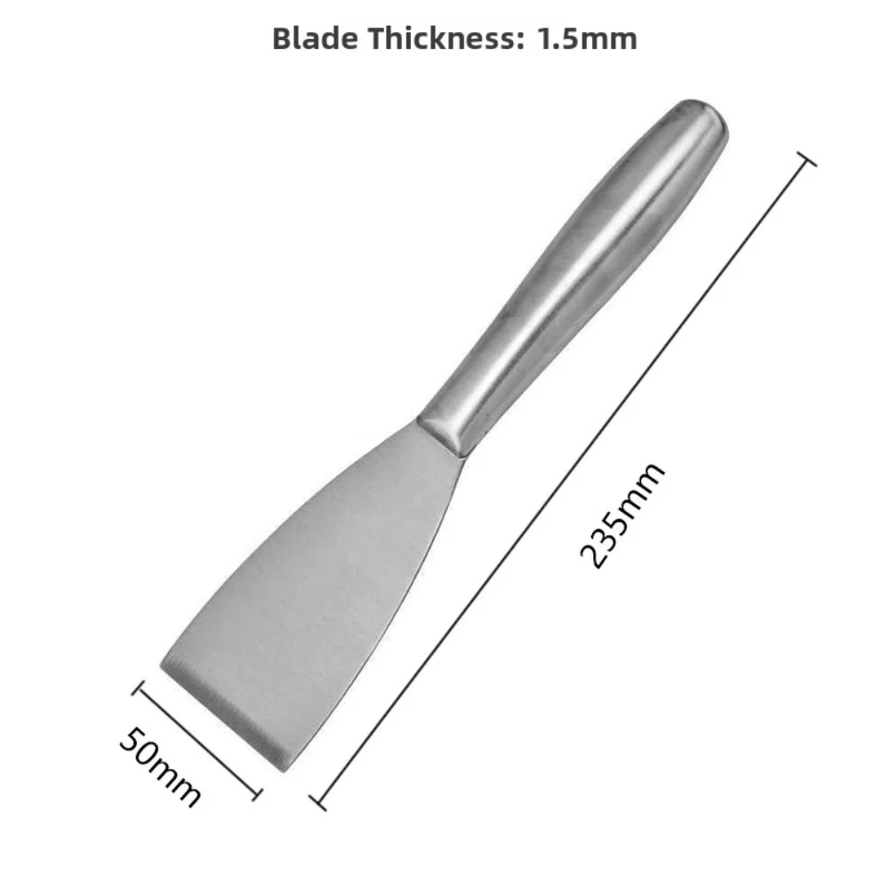 Lightweight 430 Stainless Steel Scraper Spatula for For cooking Cleaning Plastering Scraping and Precision Scraping Needs