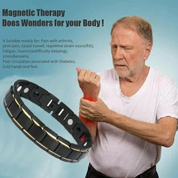 Braccialetto di gioielli energetici per alleviare il dolore da artrite con magnete magnetico sano classico per gli uomini braccialetti per la cura della salute per la perdita di peso Fitness