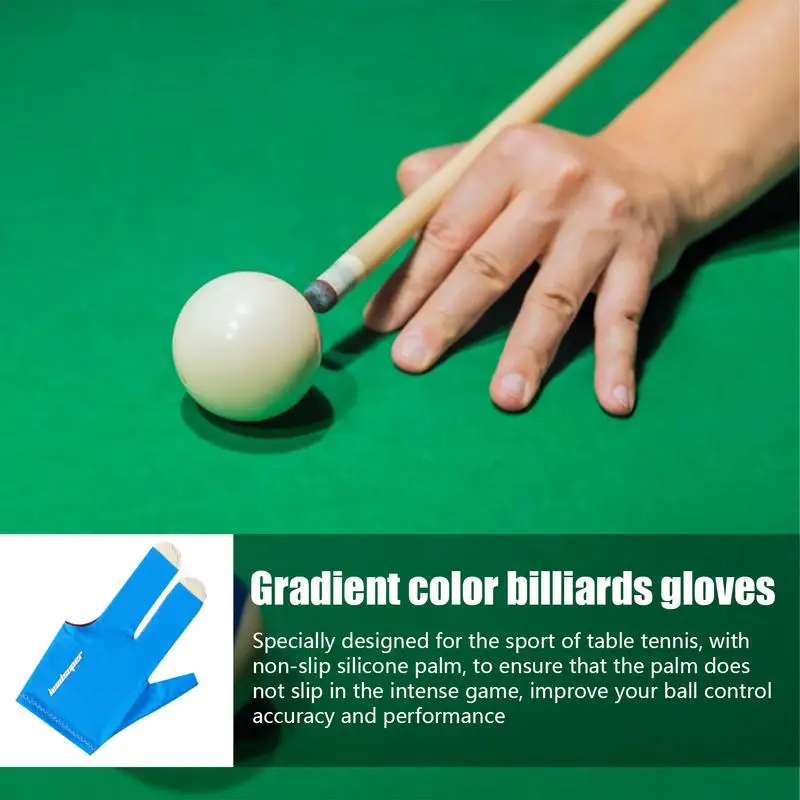 Billiards Gloves For Men Billiard Gloves Three Finger Cue Sport Gloves Pool Billiard Accessories Breathable Precision Billiard