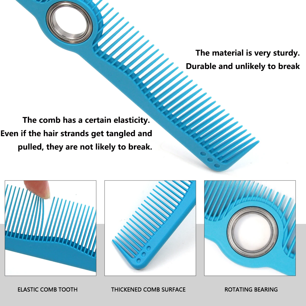 Cutting Comb Professional Spinning Anti-static Fidget Hair Combs Fidget Stress Relief Tool For Professional Hairdressing Cutting view 5