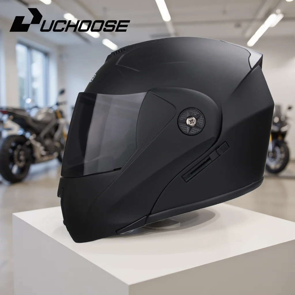 

Uchoose DOT сертификация мотоциклетный шлем с двойной линзой поперечный защитный шлем модульный флип-шлем унисекс шлем с козырьком