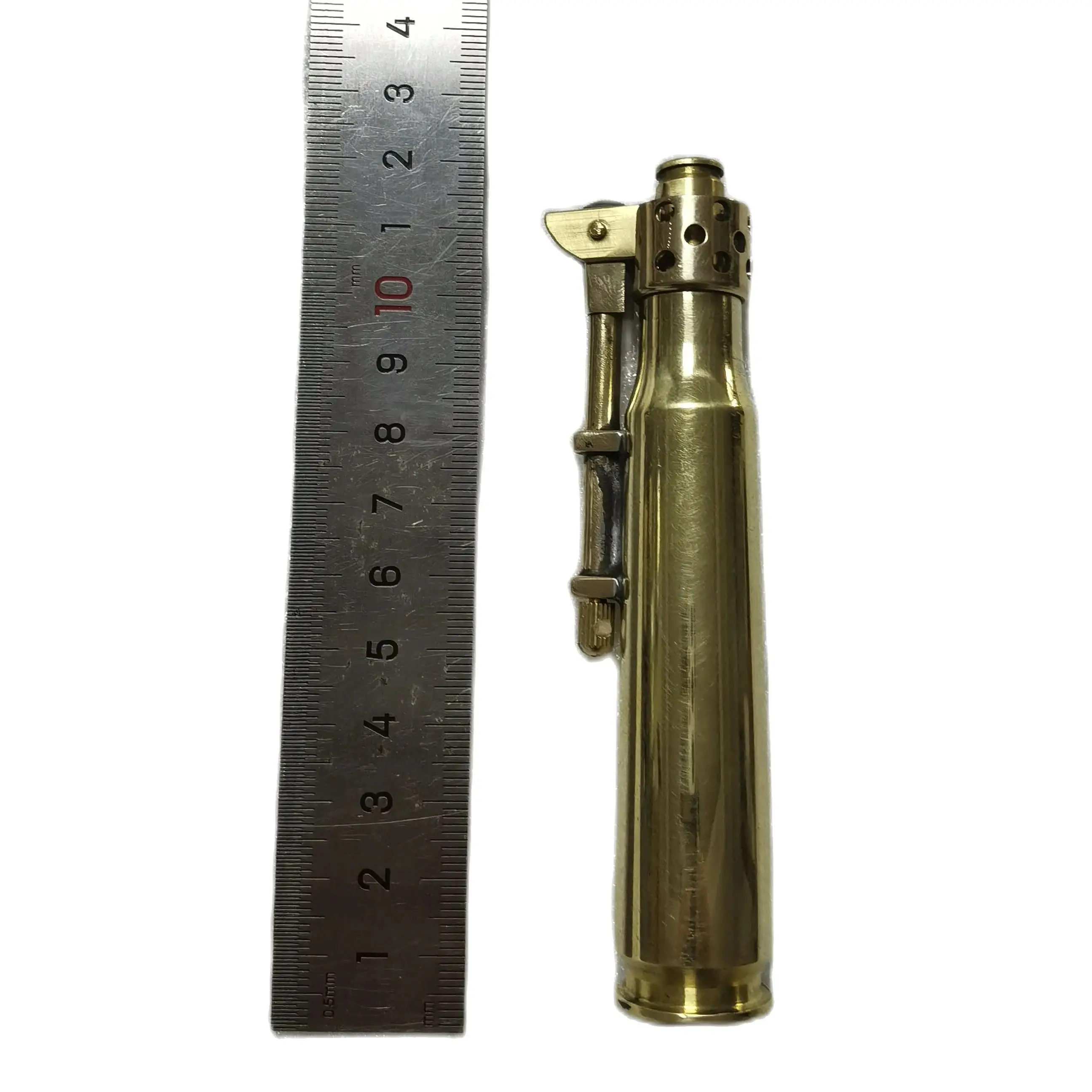 Handcrafted Brass Bullet Shell Retrofit Fuel Oil Lighter Collectible Gift Lighter