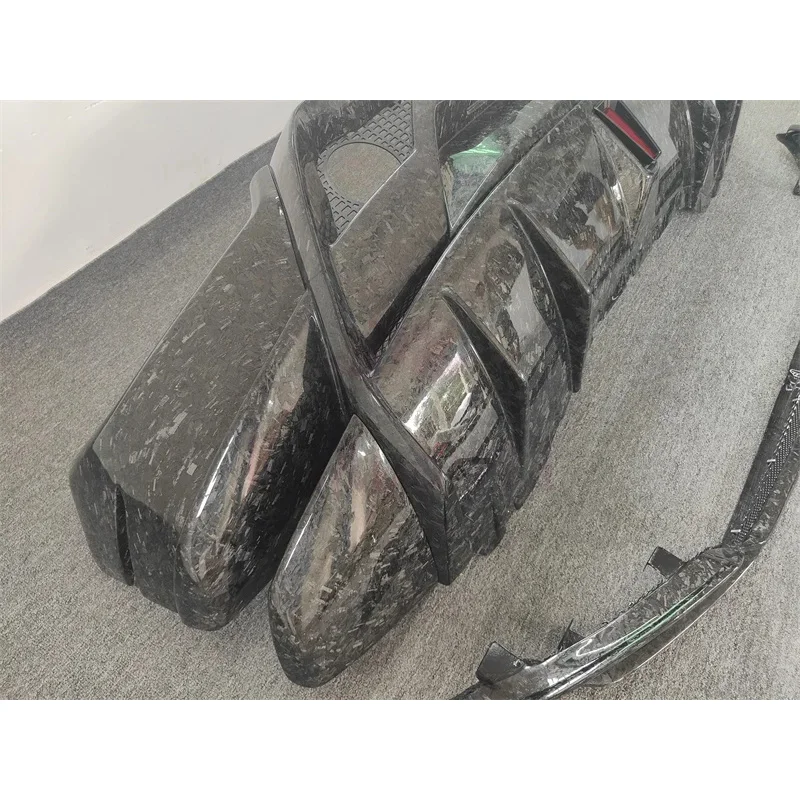Carbon fiber forged pattern P-style rear bumper  LP580 LP610 body kit rear spoiler lage compartment lid