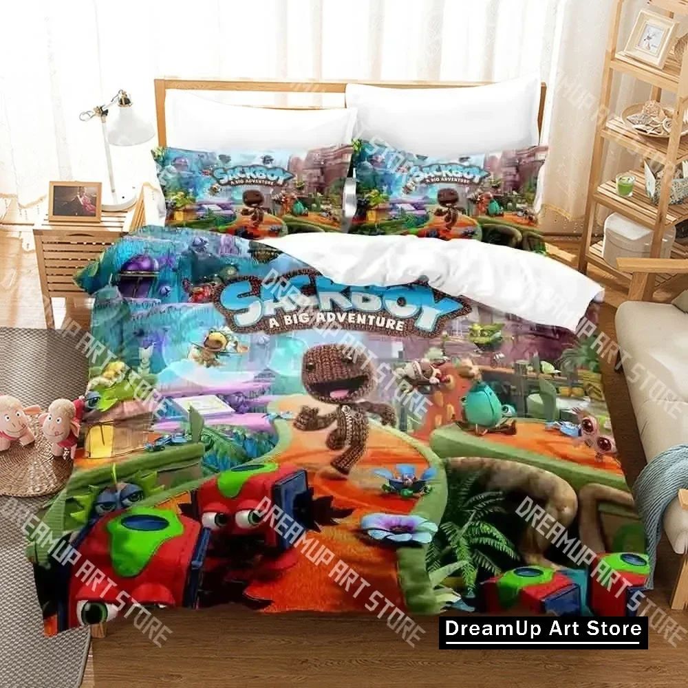 Sackboy Little Big Planet Bedding Set Single Twin Full Queen King Size Bed Set Aldult Kid Bedroom Duvet cover Sets Anime Bed