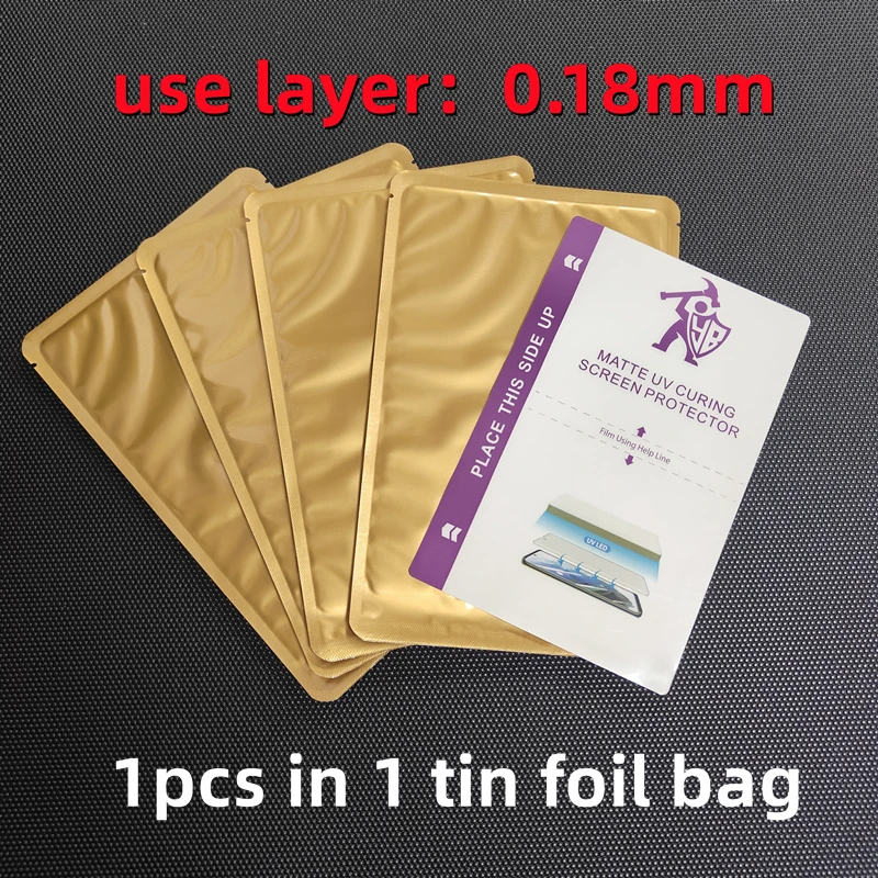 Matte UV Fiber Glass Screen Protective Film Flexible High Quality Hydrogel UV Curable Sheet for Full Screen Frosted Anti-Shatter