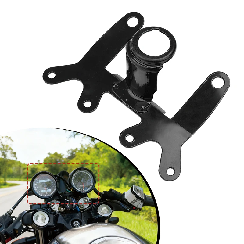 

Motorcycle Speedometer and Tachometer Gauge Bracket Universal Black Iron Durable Mounting Holder For Custom Motorcycles