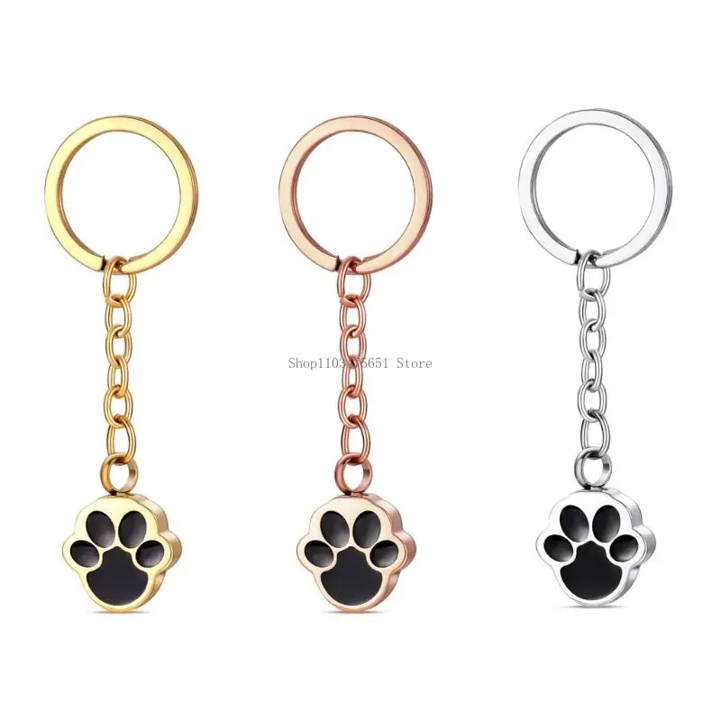 أحب الحيوانات الأليفة التذكارية تذكارات الفولاذ المقاوم للصدأ الكفوف طباعة جرة المعلقات للرماد والعطور #1