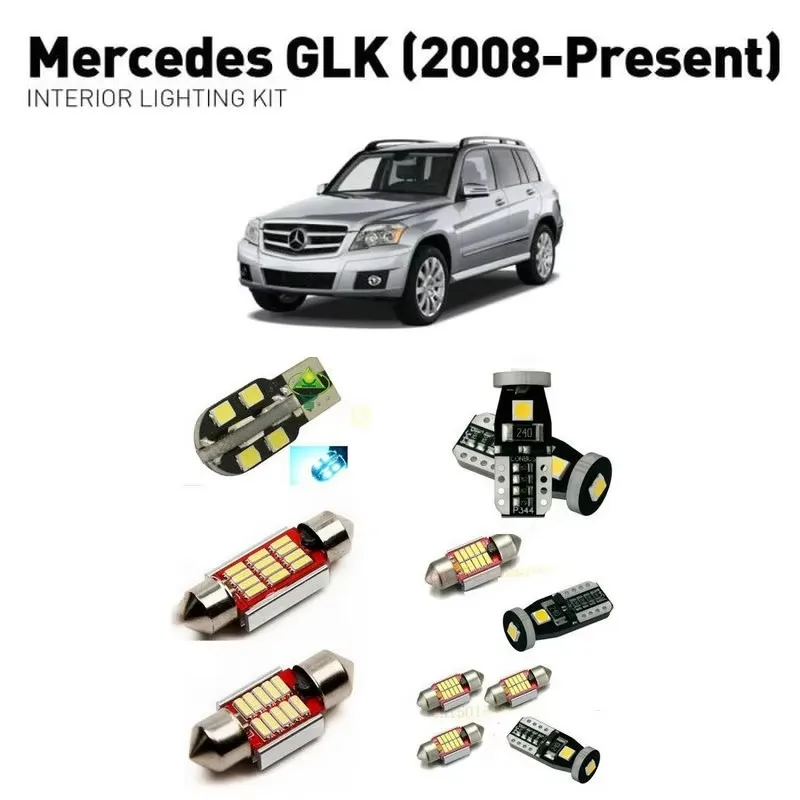 

Для mercedes glk 2008 + 22 шт. автомобильное светодиодное внутреннее освещение авто автомобильные лампы лампы для автомобилей без ошибок