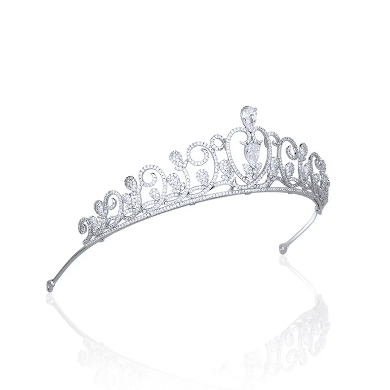 Full Zirconia Wedding Tiara,Crystal Silver Tiaras for Bride,Prom,Gatherings Party Head Accessories,Hair Accessories for Women