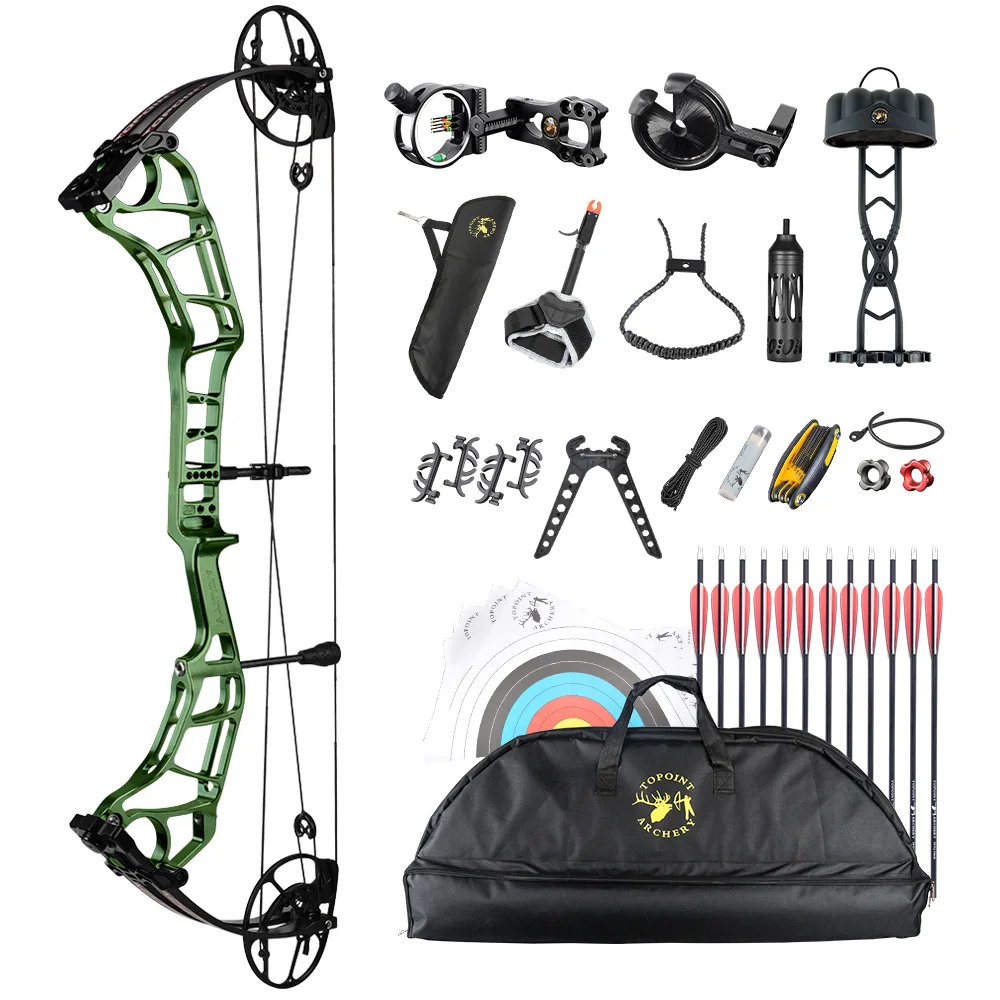 TOPOINT Acuity 31 Basic Package Hunting Compound Bow for Pro with CNC Milling Riser Gordon Composites Limb BCY Bow String