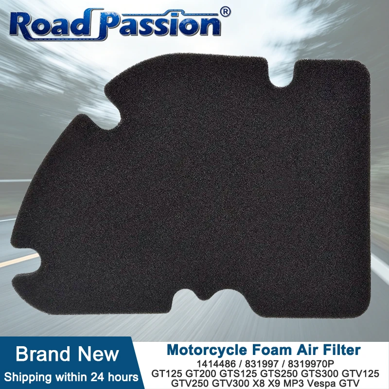 

Motorcycle Foam Air Filter For PIAGGIO GT125 GT200 GTS125 GTS250 GTS300 GTV125 GTV250 GTV300 X8 X9 MP3 1414486 831997 8319970P