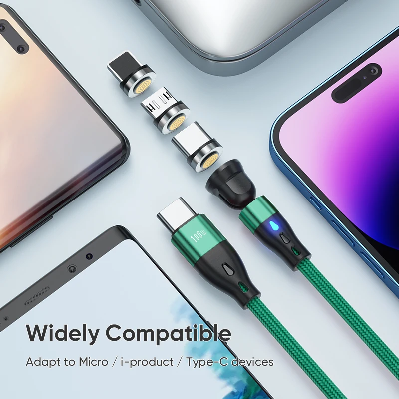 10 قطعة 7 دبوس 540 Rotatie نصائح مغناطيسية لكابل Magnetische المصغّر USB نوع C استبدال المكونات الغبار التوصيل لسامسونج Xiaomi