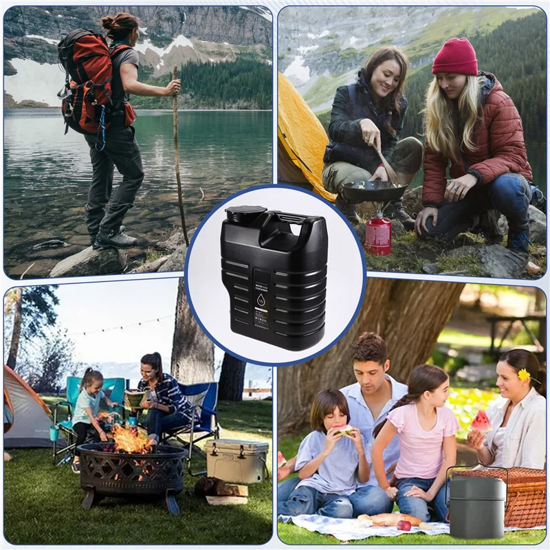 

AU13-12L Water Bucket Large Capacity Portable Drinking Water Canister With Detachable Faucet No Leakage For Outdoor Travel