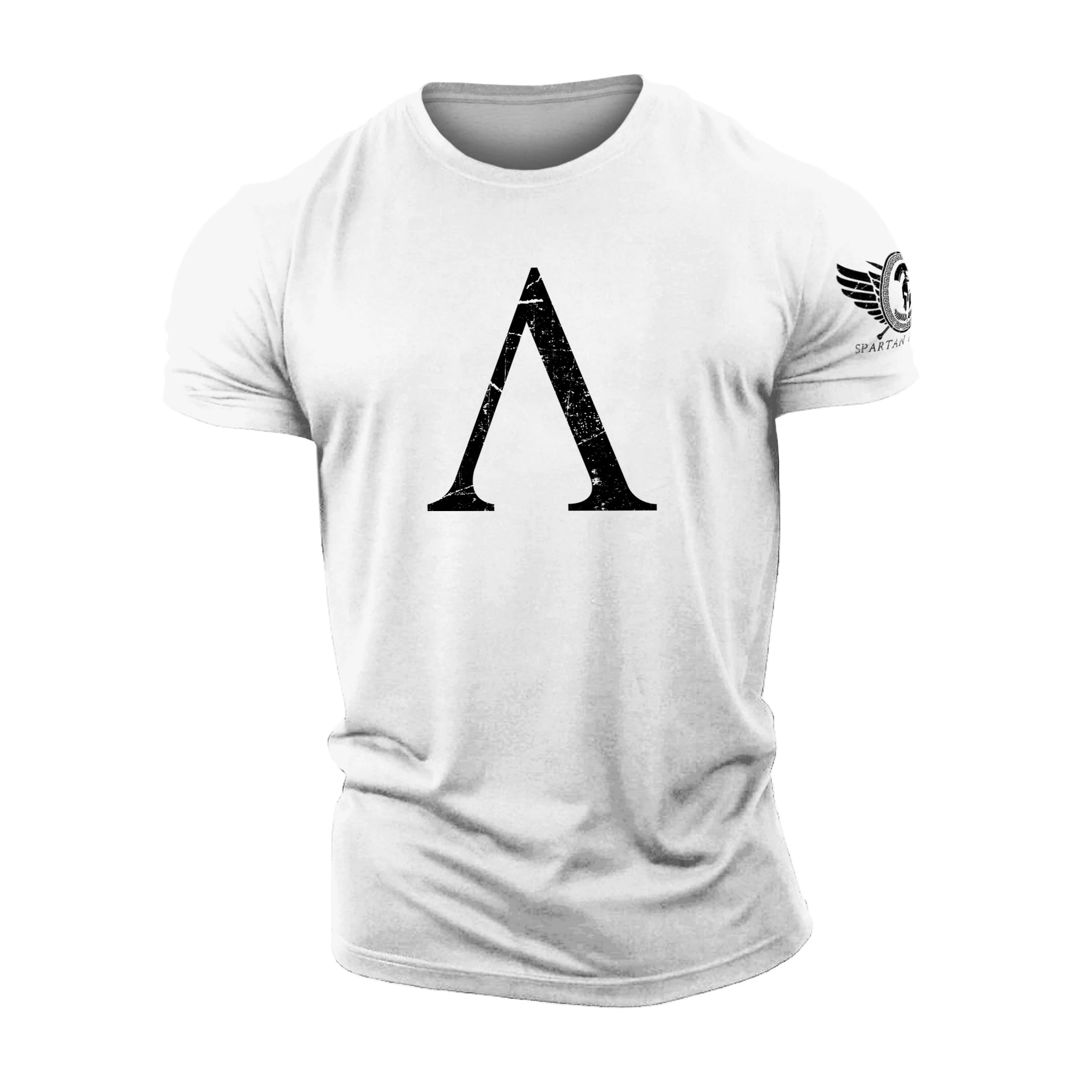 3D Printing Spartan Symbol - Spartan Forged - Gym T-Shirt High Quality Cotton Casual Men\'s Short Sleeves Top Tough Guy T-Shirt