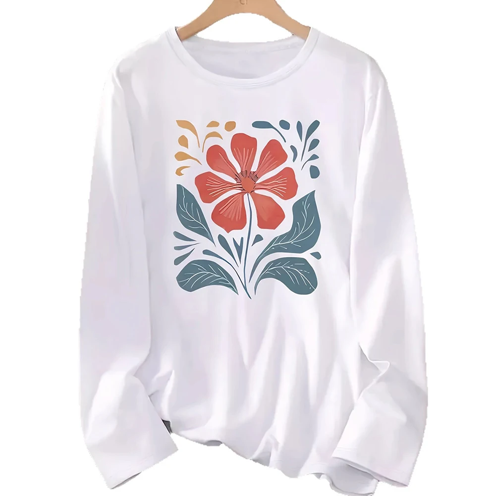 3XL Long-sleeved Top Everyday Casual Long Sleeve Top Fashionable Tee Street Style All Seasonswear Brand New Item