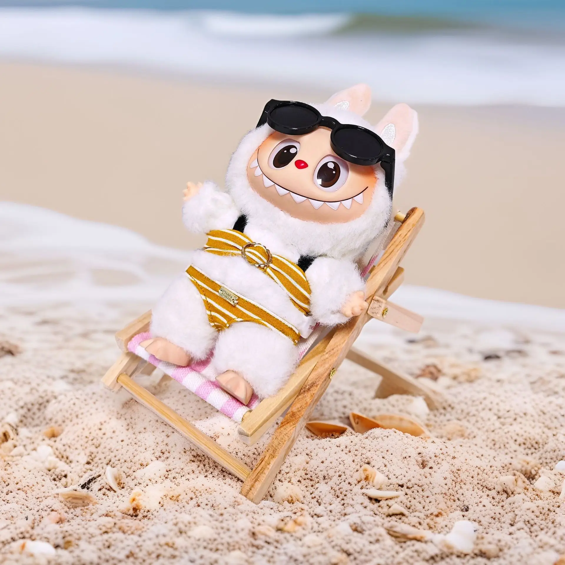

Clothes For Labubu Sexy Bikini Summer Swimming Suit Set Clothing Accessories Suitable For 15 Cm 17 Cm 1st To 3rd Generation Doll