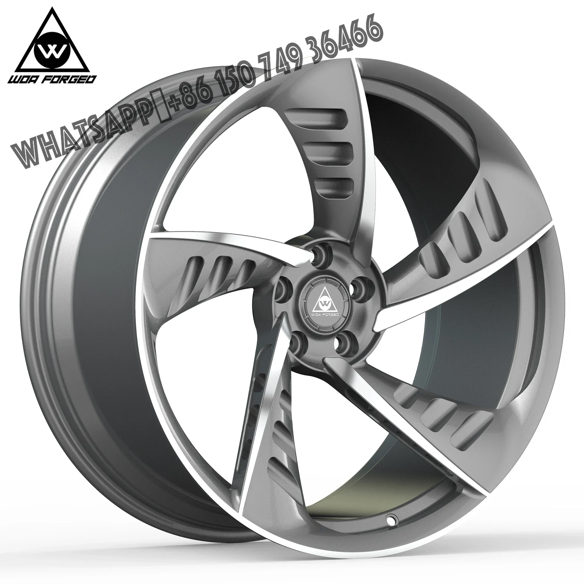 

Color Size Customizable Car Accessories Aluminum Alloy Cyclone Five Spoke Molding Forged Wheel Hub Rims for Audi