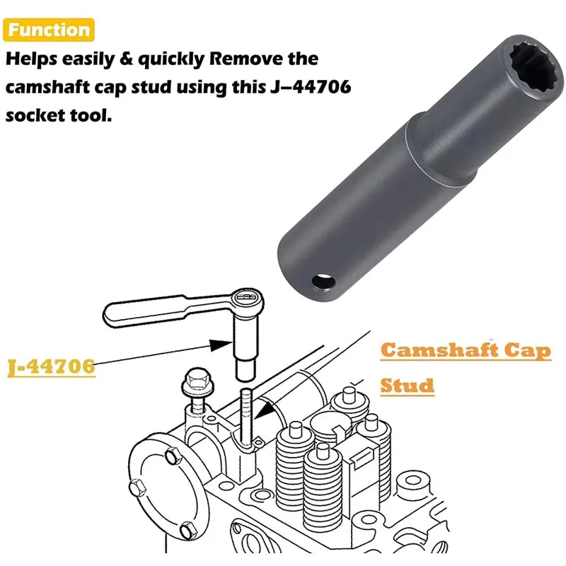 12MM 12PT 1/2 Inch Drive Extra Deep Socket Heavy Duty Fits for Detroit Diesel 60 Series Engine Rocker Arm Shaft