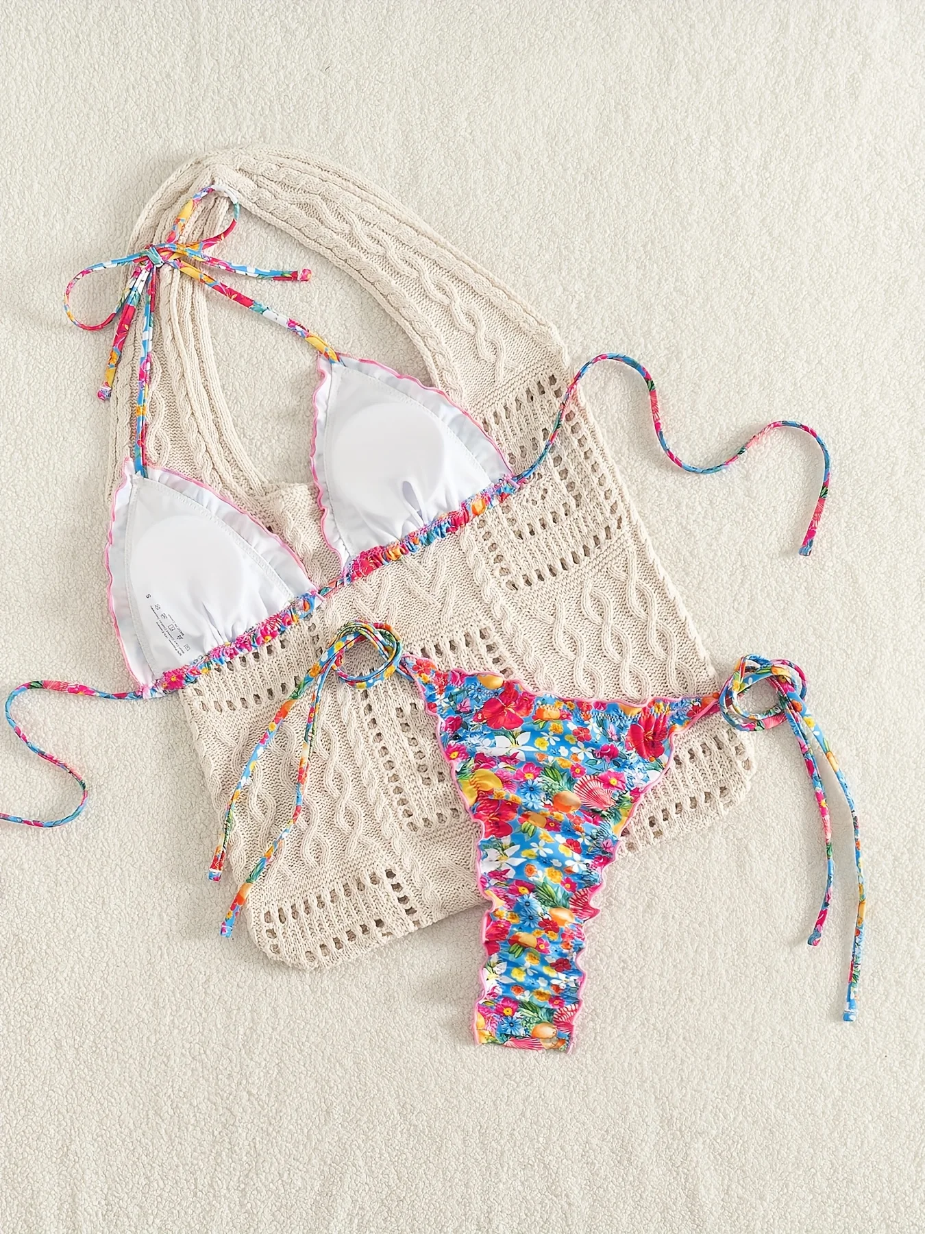 ZTVitality Sexy Print Push Up Bikinis 2025 New Biquini Padded Bra Halter Bandage Swimsuit Women's Swimwear Summer Bathing Suit