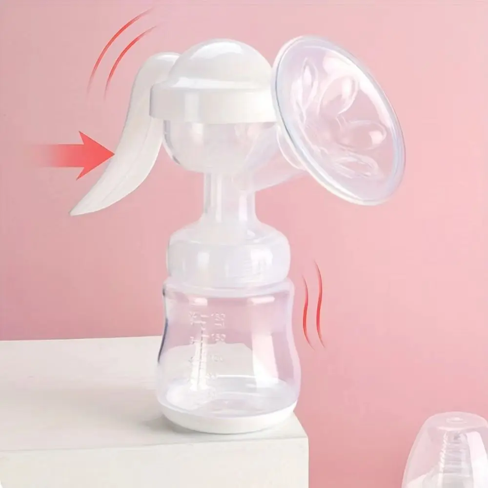 1PCS Painless & Portable Manual Breast Pump - High Suction, Chemical-Free Milk Collector for Postpartum Moms, Milking Machine