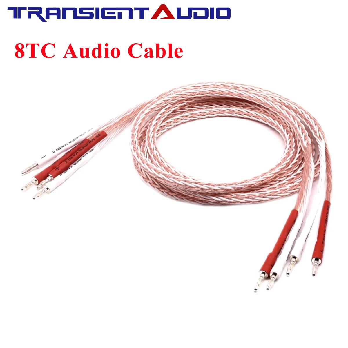 TRANSIENTHI-FIAUDIO 8TC 8N Monocrystalline Copper High-End Audio Amplifier Speaker Cable,  HIFI Main Speaker Cable