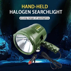 Factory Direct Sales Xinjia 209D Remote Powerful Halogen Searchlight Strong Light Flashlight External 12V Battery Lighting
