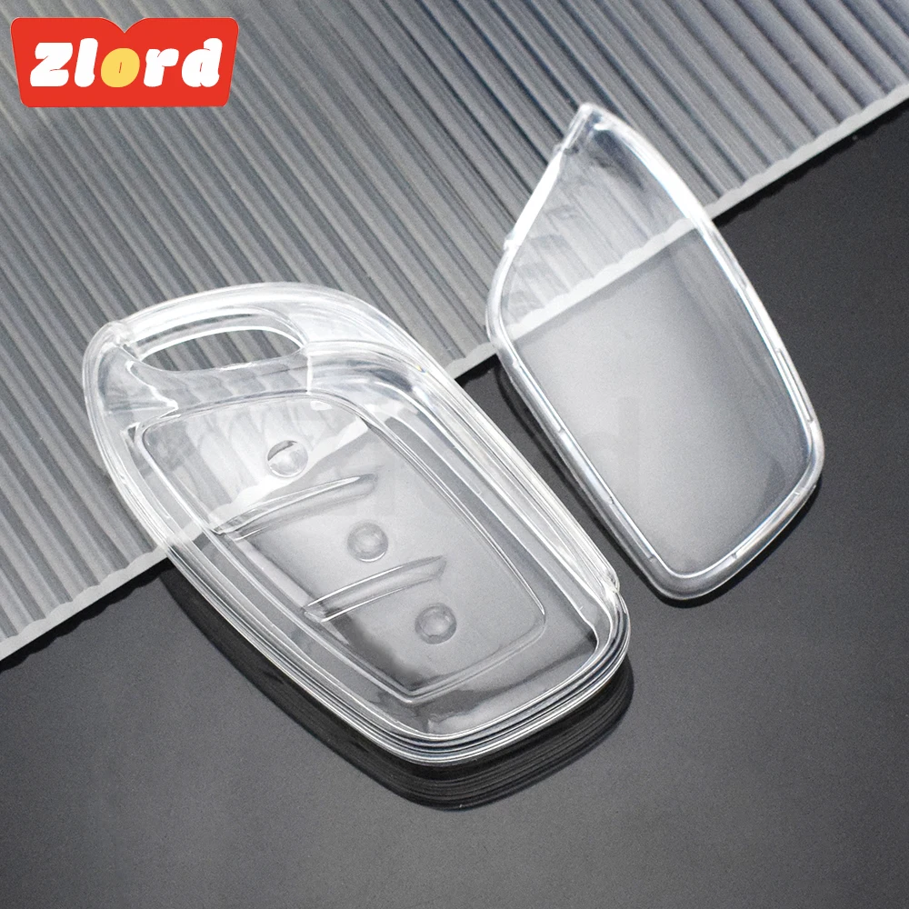 Transparent Car Key Case Cover for MG ZS for MG6 EV EZS HS EHS for Roewe RX5 I5 I6 RX3 RX8 ERX5 Key Holder Shell Fob Accessories