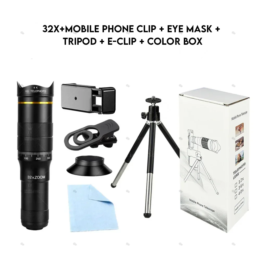 CAOX 32x Professionelles Konzert-Monokular-Teleskop, HD-Zoom-Handy-Kameralinsen-Teleskop, Geeignet für Camping und Konzerte – Detail 9