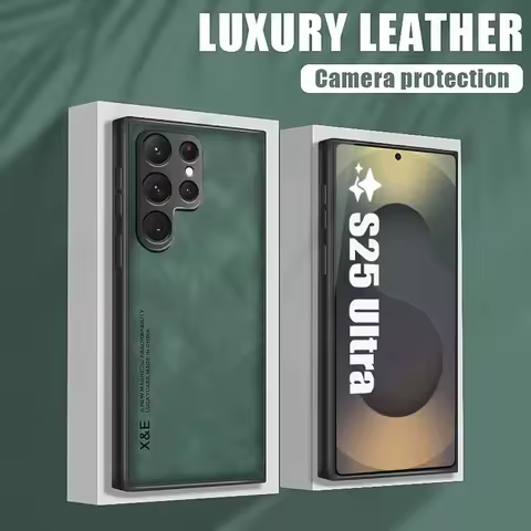 Leather Sheepskin Case For Samsung Galaxy S25 Ultra S22 S23 Plus S20 S21 FE Note 20 10 Luxury Cases For Samsung S24 Ultra Cover