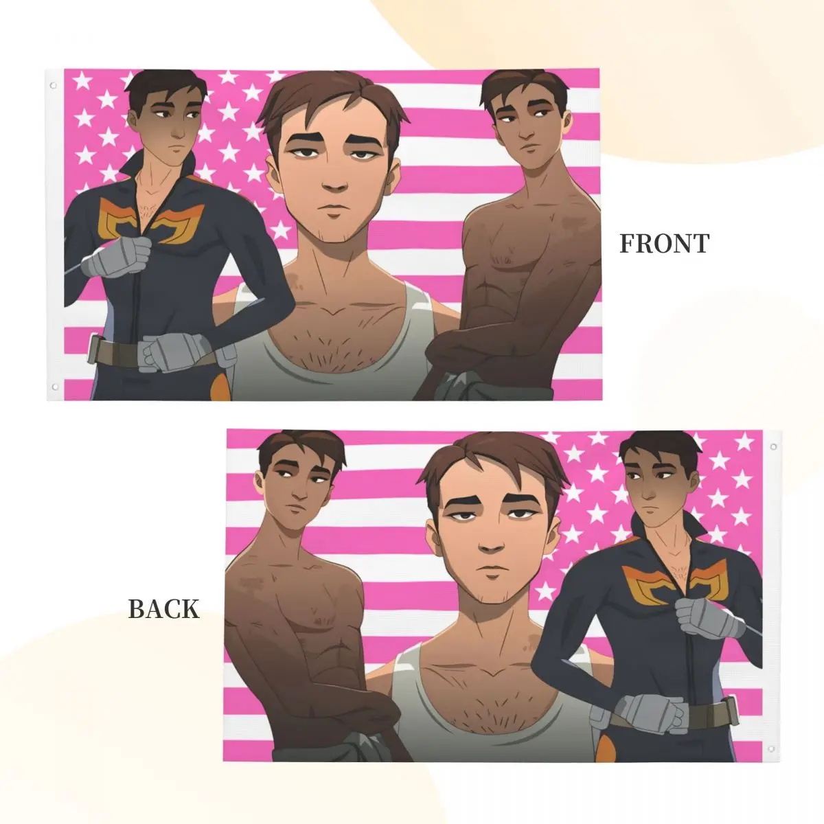 روبرت روبرتسون أعلام مزدوجة الوجهين في الهواء الطلق راية إرسال لعبة الوردي 2 الحلقات غرفة المنزل النوم جدار ديكور 90x150 سنتيمتر