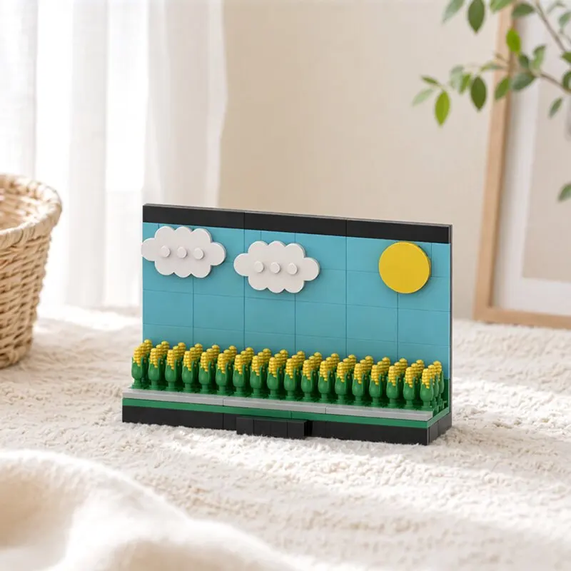 Creative Road Trip Through The United States Postcard MOC Building Block Model Adult Puzzle Assembly Toys Birthday Gift Ornament