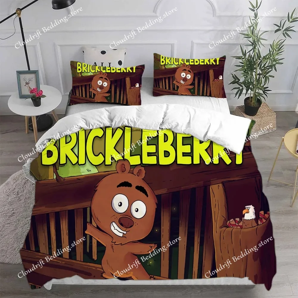 

Новый комплект постельного белья с мультяшным принтом Brickleberry: пододеяльник, наволочки, для взрослых, мальчиков и девочек, декор для спальни, подарок для детей, односпальный, двуспальный, большой размер