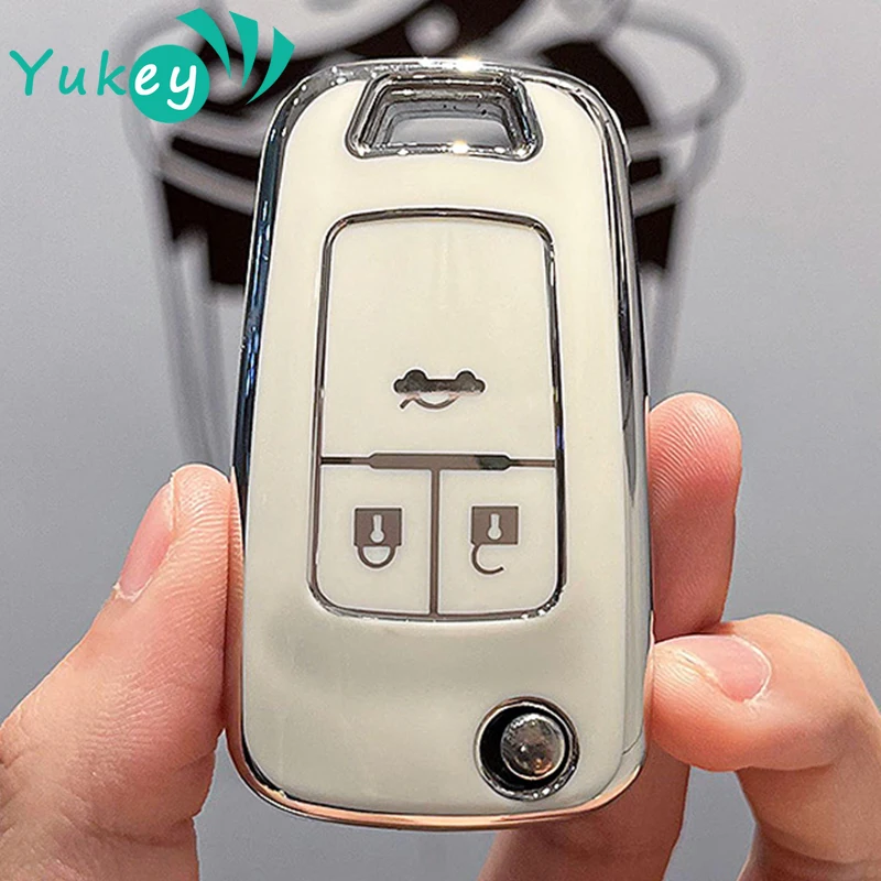 3 4 5 Buttons TPU Car Flip Key Case Cover for Chevrolet Camaro Cruze Chevy Equinox Sonic Terrain Car Folding Key Fob Accessories