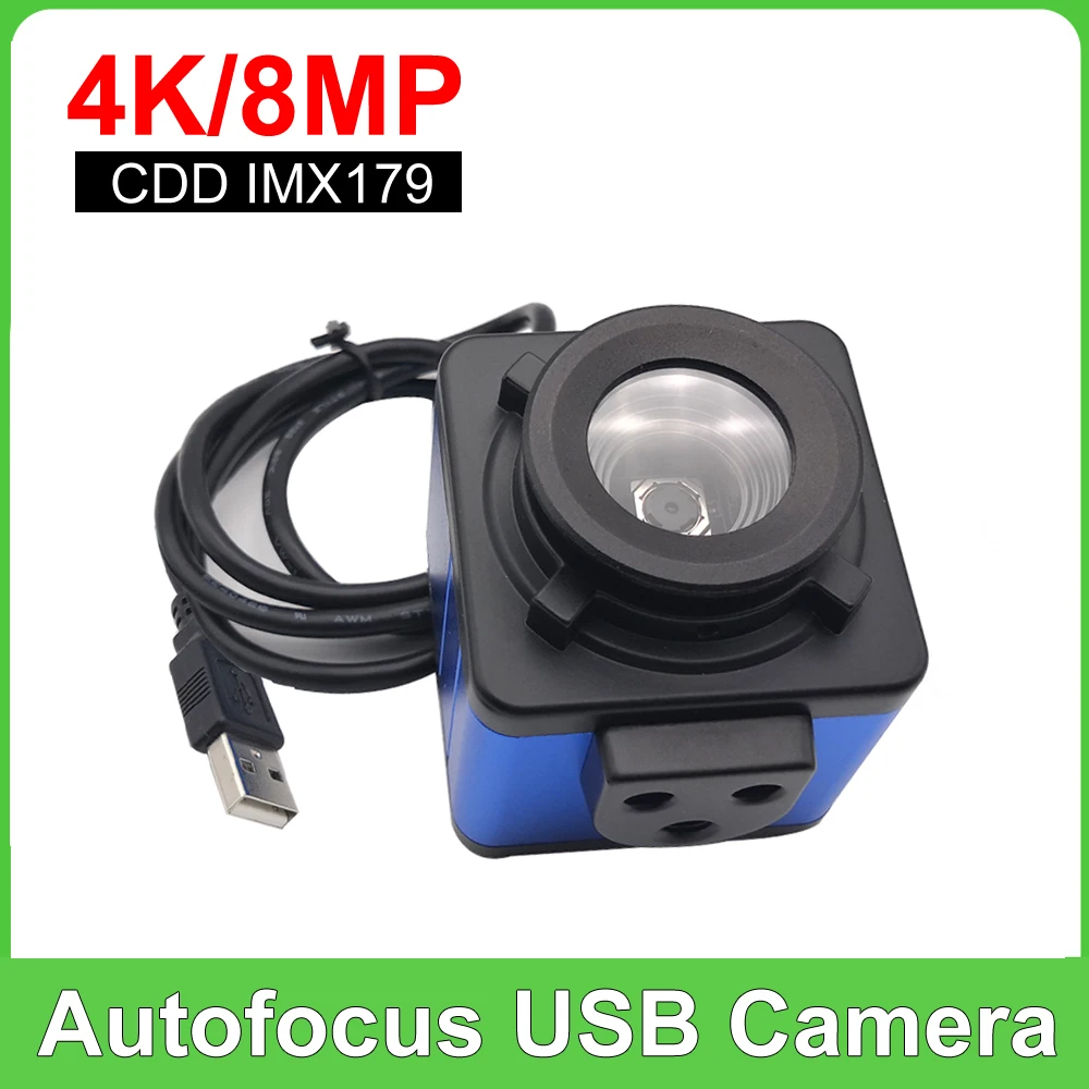 

HD Autofocus 4K 8MP CCD IMX179 Sensor USB Mini Webcam No Distortion Lens UVC OTG PC Video Camera For Meeting Document Scanning