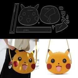 Cartoon Leather Shoulder Bag Messenger BagTransparent Template Cute Wallet Sewing Pattern Leather Craft Acrylic Stencil