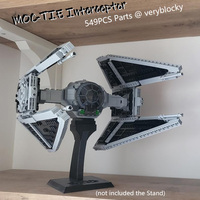 549Pcs TIE Interceptors Defender MOC-66308 Building Blocks Imperial TIE Fighter Modification DIY Brick Model Starfighters Toys