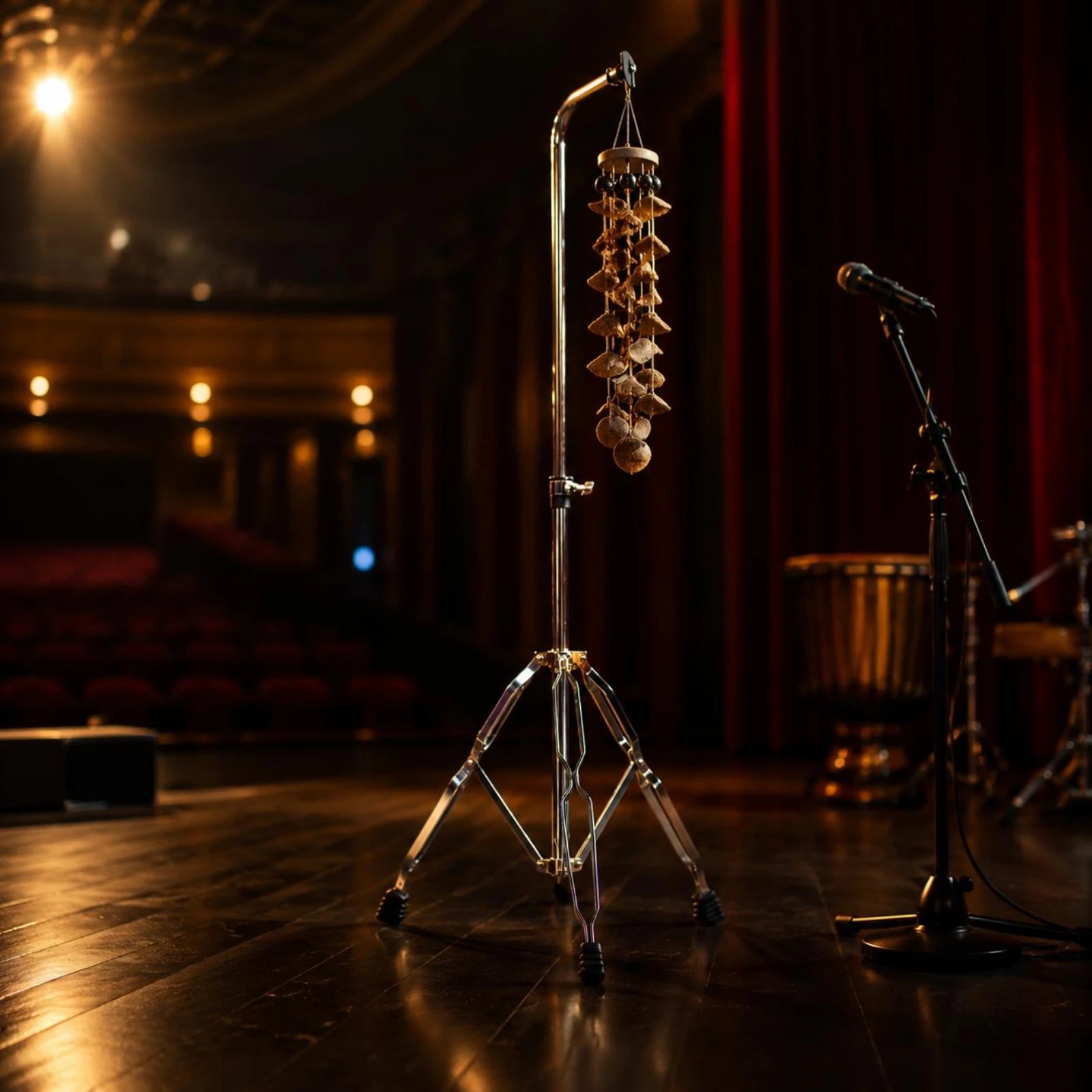 Floor Tripod Stand Stage Use Wind Chime Stand Music Gear Portable Easy to Assemble - view 6
