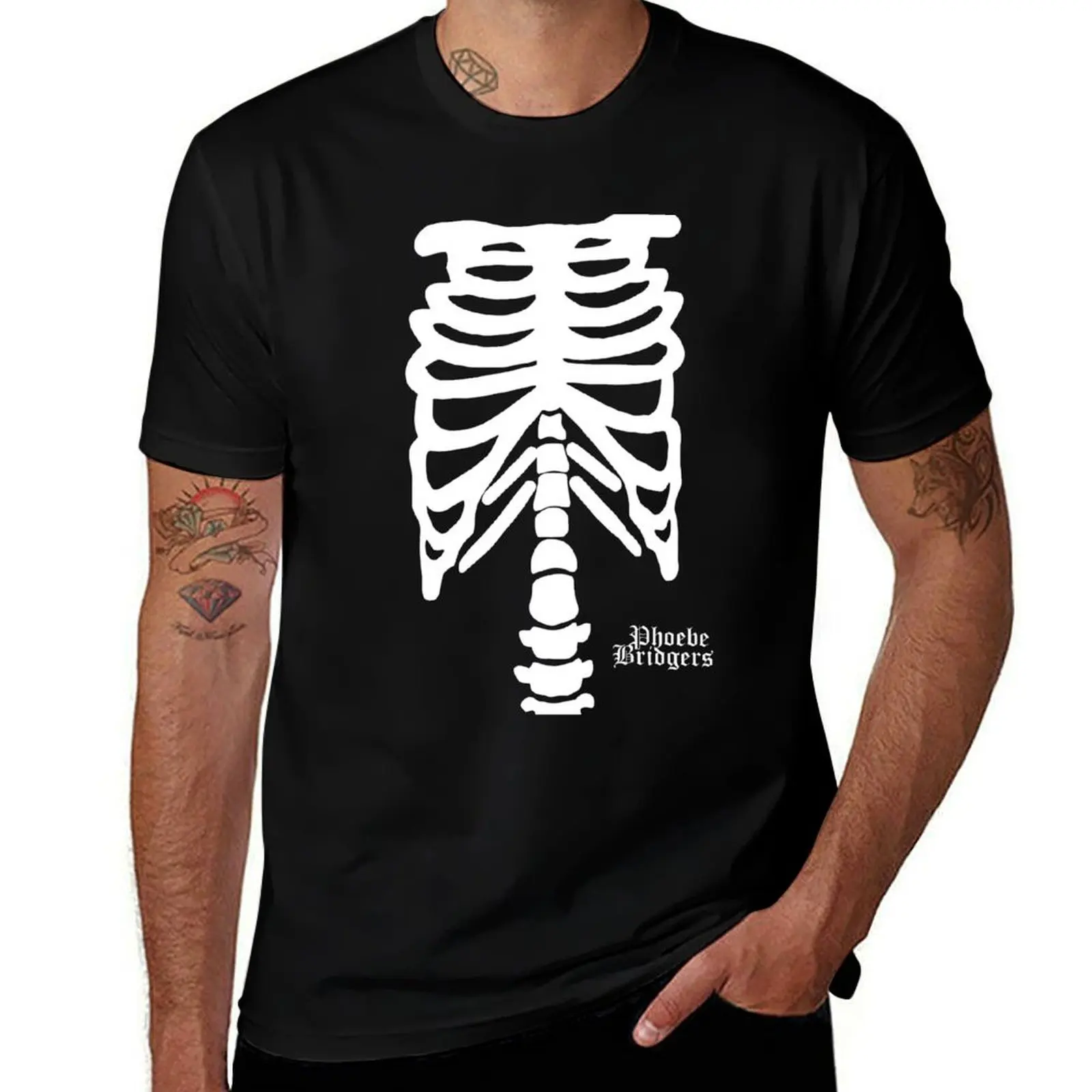 

Phoebe Bridgers Merch Skeleton T-Shirt Minimalist Graphic Tee Shirt