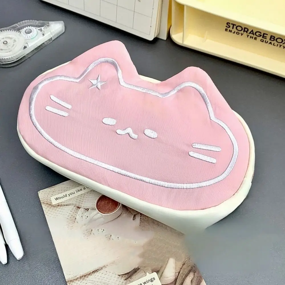 

Cute Caramel Cat Pen Case Plush Large Capacity Pen Bag School Supplies Stationery Organizer Pencil Case Birthday Gift