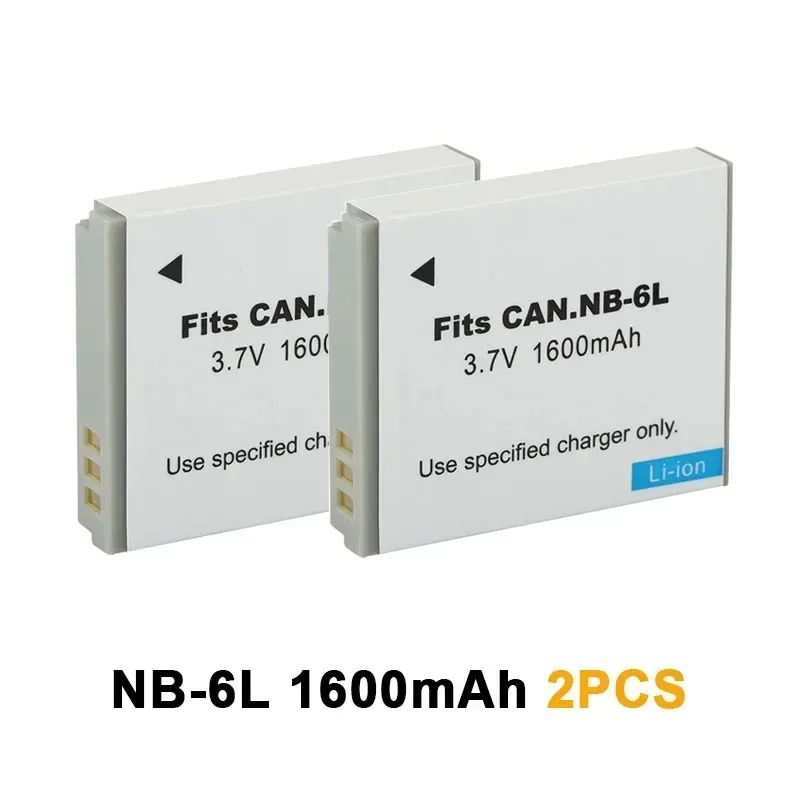 3.7V 1600mAh NB-6L for Canon PowerShot D10 D30 S95 SX280 SX510 HS IXUS 95IS 200 25IS SD770 IS Camera Battery